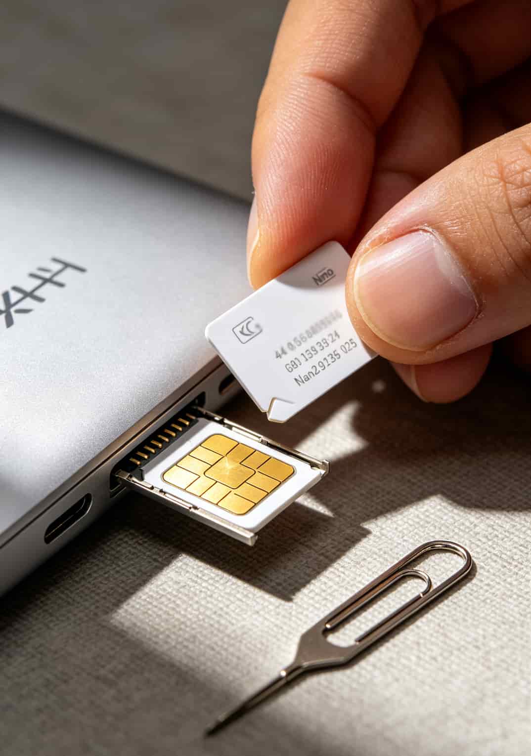 两年省下三千块?2022年的流量卡配中兴随身WiFi,这套组合我是真服了 SIM卡插入方向示意图,芯片朝下缺角朝外