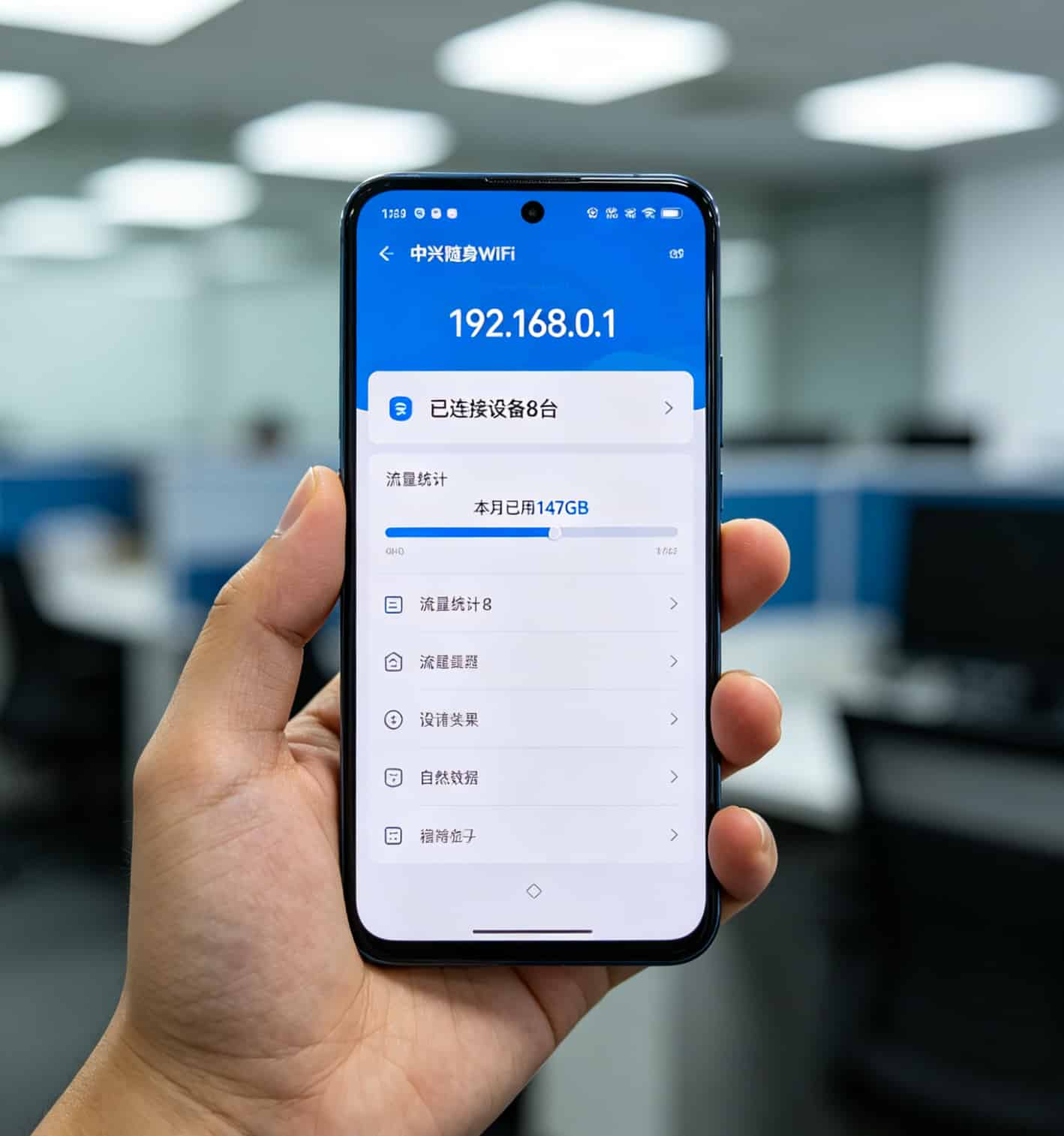 20260508_024556_流量卡200g全国通用_final 中兴MF935后台管理界面截图,显示已连接设备数量和流量统计